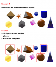 Math Example--Geometric Shapes--Identifying 2D-3D Shapes--Example 4