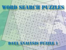 Interactive Word Search Puzzle--Data Analysis, Puzzle 1