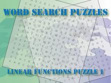 Interactive Word Search Puzzle--Linear Functions, Puzzle 1