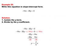 Math Example: Linear Equations in Standard Form: Example 20