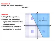 Math Example--Inequalities-- Linear Inequalities: Example 8