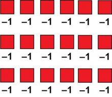 Math Clip Art--Algebra Tiles--Negative 1 Algebra Tiles
