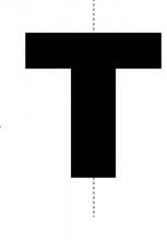Math Clip Art--Geometry Concepts--Bilateral Symmetry of the Letter T