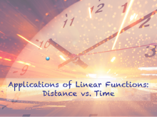 Math Clip Art--Applications of Linear Functions: Distance vs. Time, Image 1