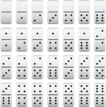 Math Clip Art--Dice and Number Models--Dominoes Set