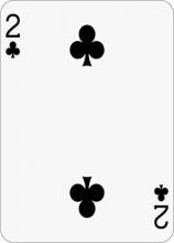 Math Clip Art--Playing Card: The 2 of Clubs