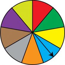 Math Clip Art: Spinner, 9 Sections--Result 4