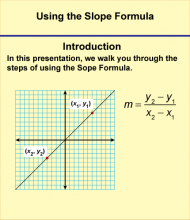 Math Clip Art--Linear Functions Concepts--Using the Slope Formula, Image 1