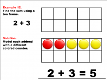 Math Example--Adding with Ten Frames--Example 12