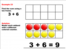 Math Example--Adding with Ten Frames--Example 23