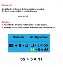 Math Example--Arithmetic--Division and Unknown Factors: Example 5
