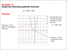 Math Example--Quadratics--Graphs of Quadratic Functions in Standard Form: Example 13