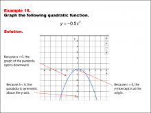 Math Example--Quadratics--Graphs of Quadratic Functions in Standard Form: Example 18