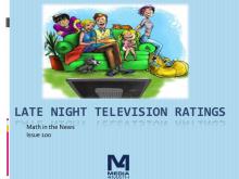 Math in the News: Issue 100--Late Night TV Ratings