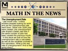 Math in the News: Issue 46--The Unemployment Rate