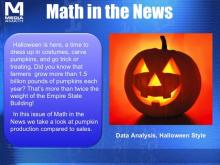 Math in the News: Issue 66--Data Analysis, Halloween Style