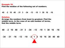 Math Example--Measures of Central Tendency--Median: Example 18