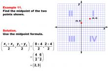 Math Example--Coordinate Geometry--The Midpoint Formula: Example 11
