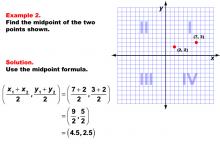 Math Example--Coordinate Geometry--The Midpoint Formula: Example 2