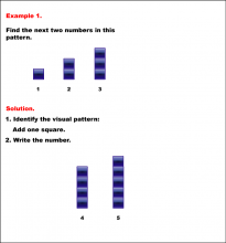 Math Example--Number Patterns--Modeling Number Patterns--Example 1