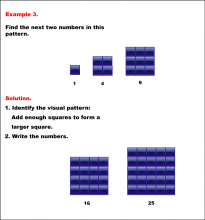 Math Example--Number Patterns--Modeling Number Patterns--Example 3