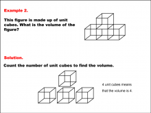 Math Example--Volume Concepts--Modeling Volume--Example 2