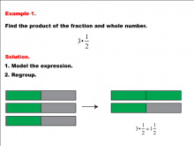 Math Example: Fraction Operations--Multiplying Fractions with Whole Numbers--Example 1