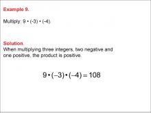 Math Example--Numerical Expressions----Multiplying Integers: Example 9
