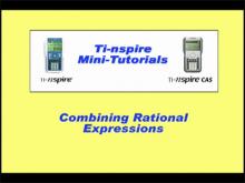Closed Captioned Video: TI-Nspire Mini-Tutorial: (CAS) Adding and Subtracting Rational Expressions