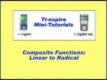 Closed Captioned Video: TI-Nspire Mini-Tutorial: Composite Functions, Linear to Radical