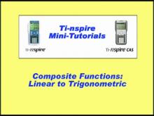 Closed Captioned Video: TI-Nspire Mini-Tutorial: Composite Functions, Linear to Trigonometric