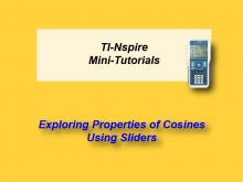 Closed Captioned Video: TI-Nspire Mini-Tutorial: Exploring Cosine Curve Properties Using Sliders