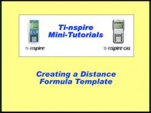 Closed Captioned Video: TI-Nspire Mini-Tutorial: Creating a Distance Formula Template