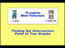 VIDEO: TI-Nspire Mini-Tutorial: Finding the Intersection Point of Two Graphs
