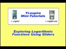 Closed Captioned Video: TI-Nspire Mini-Tutorial: Exploring Logarithmic Graphs with Sliders