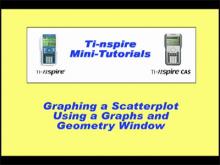 VIDEO: TI-Nspire Mini-Tutorial: Graphing a Scatterplot Using a Graphs and Geometry Window
