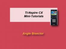 VIDEO: TI-Nspire CX Mini-Tutorial: Constructing an Angle Bisector