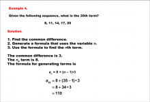 Math Example--Sequences and Series--Finding the nth Term of an Arithmetic Sequence: Example 4