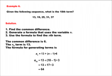 Math Example--Sequences and Series--Finding the nth Term of an Arithmetic Sequence: Example 6
