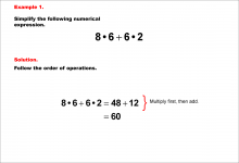 Math Example--Numerical Expressions--Order of Operations--Example 01