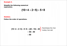 Math Example--Numerical Expressions--Order of Operations--Example 05