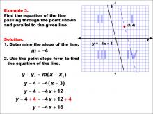 Math Example--Linear Function Concepts--Parallel and Perpendicular Lines: Example 3