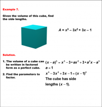 Math Example--Polynomial Concepts-- Perfect Squares and Cubes--Example 7