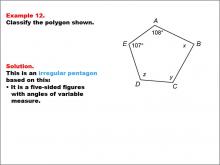 Math Example--Polygons--Polygon Classification: Example 12