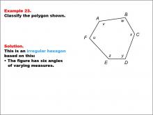 Math Example--Polygons--Polygon Classification: Example 23