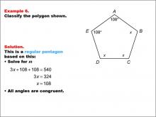 Math Example--Polygons--Polygon Classification: Example 6