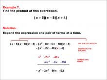 Math Example--Polynomial Concepts--Polynomial Expansion: Example 07