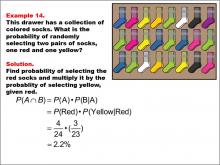Math Example: Probability: Example 14