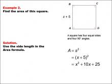 Math Example--Area and Perimeter--Quadrilaterals: Example 2