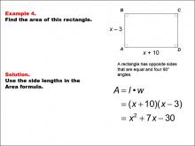 Math Example--Area and Perimeter--Quadrilaterals: Example 4